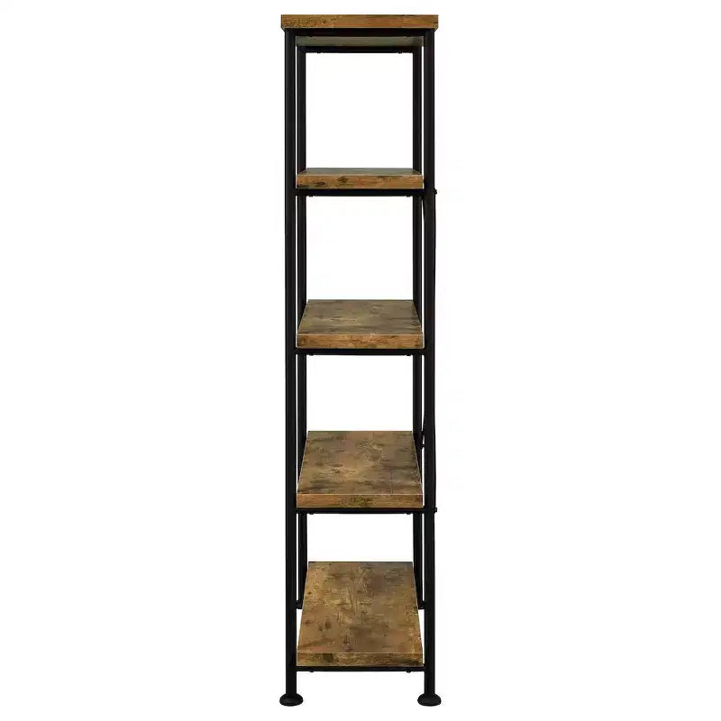 63-Inch 4-Shelf Bookshelf, Rustic Nutmeg