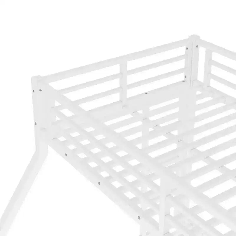 Metal Twin XL over Queen Bunk Bed for Teens and Adults Space-Saving and No Box Spring Needed Black