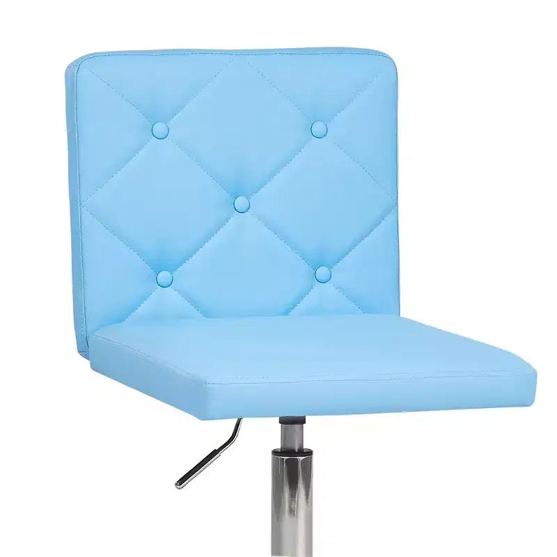 PU Leather Armless Office Chair, Adjustable Height & 360 Rolling Swivel for Home or Office