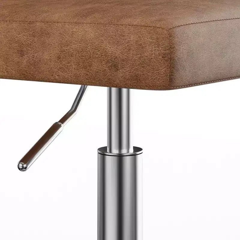 PU Leather Armless Office Chair, Adjustable Height & 360 Rolling Swivel for Home or Office