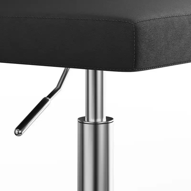 PU Leather Armless Office Chair, Adjustable Height & 360 Rolling Swivel for Home or Office