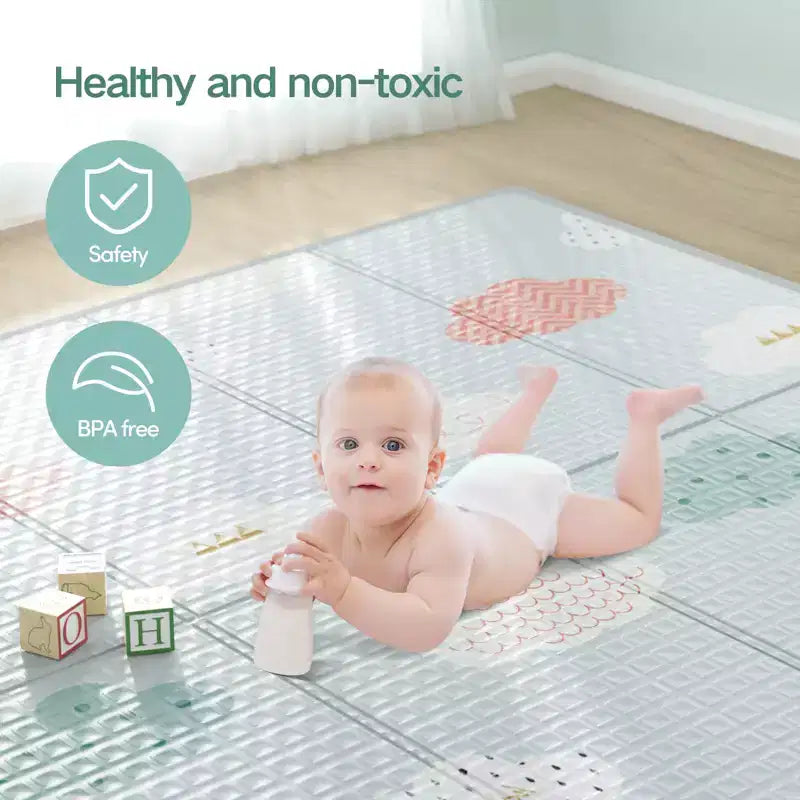 Baby Playpen with Mat, 59x59in Safety Play Yard for Babies & Toddlers, Indoor & Outdoor Activity Center, Toddler Fence