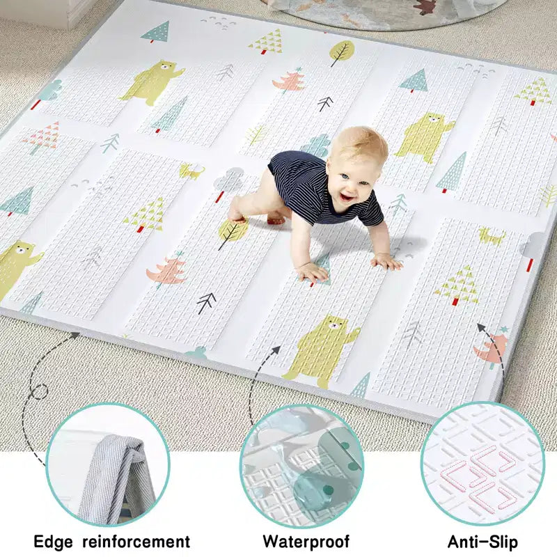 Baby Playpen with Mat, 59x59in Safety Play Yard for Babies & Toddlers, Indoor & Outdoor Activity Center, Toddler Fence