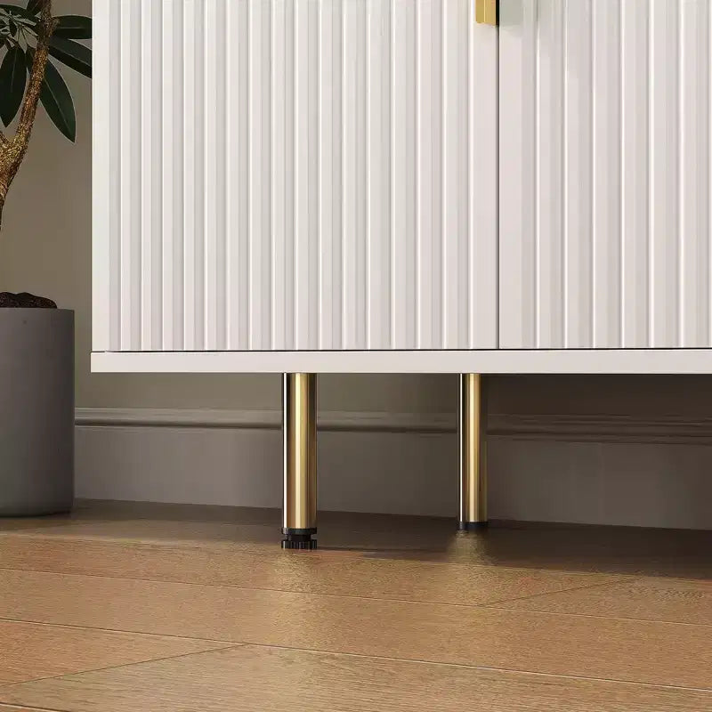 Modern Buffet Cabinet, Storage Cabinet with Fluted and Adjustable Shelves, Accent Cabinet for Living Room, Entryway, Hallway, Kitchen