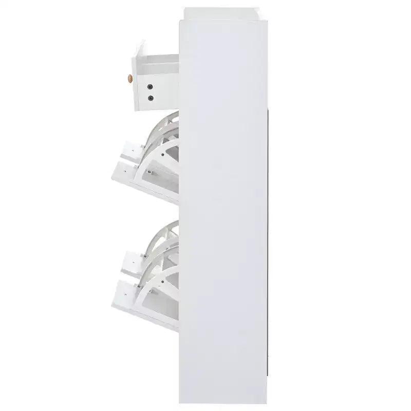 Modern Shoe Cabinet, Shoe Organizer with 4 Panel Flip Drawers and 2 Simple Drawers, Freestanding Shoe Rack for Entryway, Living Room