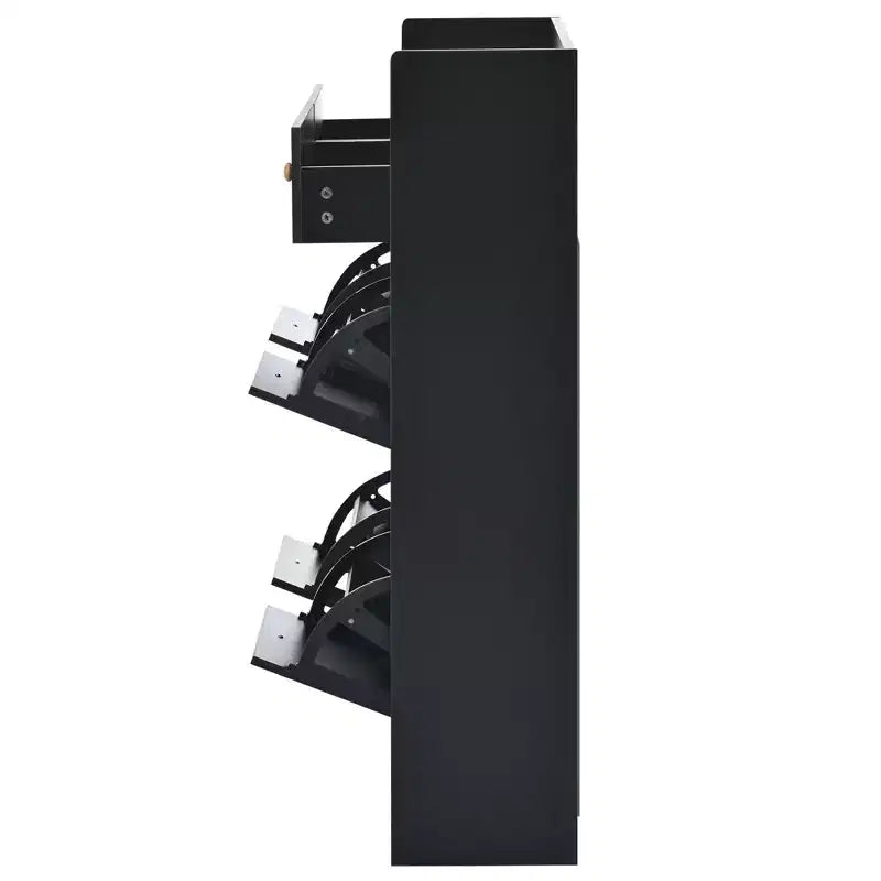 Modern Shoe Cabinet, Shoe Organizer with 4 Panel Flip Drawers and 2 Simple Drawers, Freestanding Shoe Rack for Entryway, Living Room