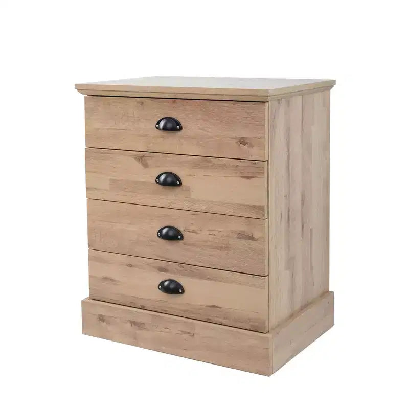 4-Drawer Wood Nightstand