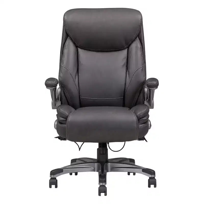 Okak Classic Ergonomic Office Chair with Adjustable Armrest, Comfy Chair with 360-Degree Swivel and Wheels, Desk Chair for Office, Home, Gray