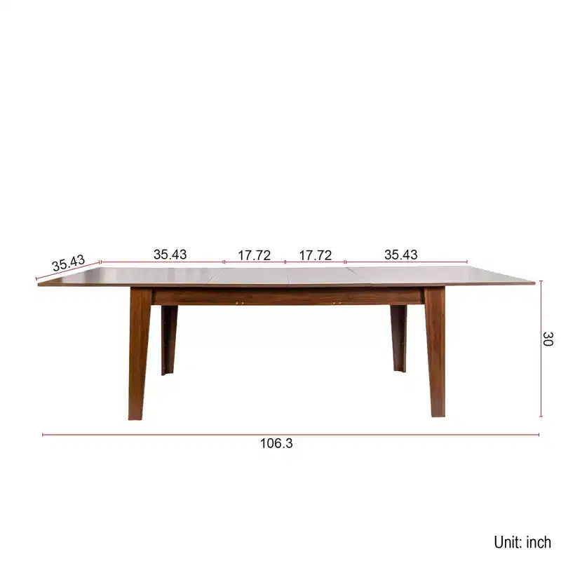 GDFStudio Daphne Rustic Extendable Rectangle Dining Table