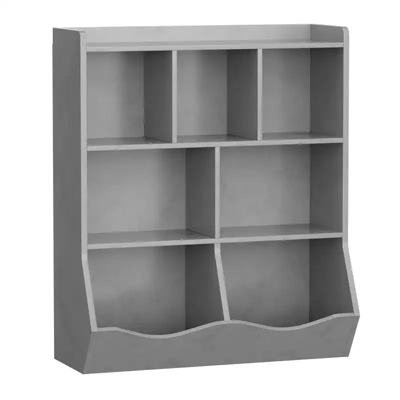 Three-Tier Kids Bookshelf with Toy Storage Cabinet, Cubby for Kids