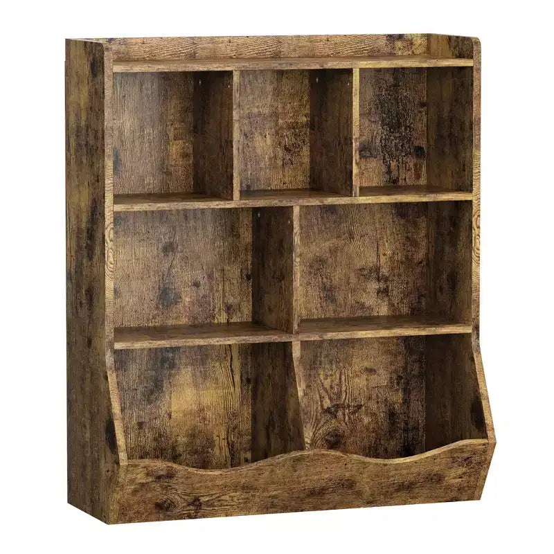 Three-Tier Kids Bookshelf with Toy Storage Cabinet, Cubby for Kids