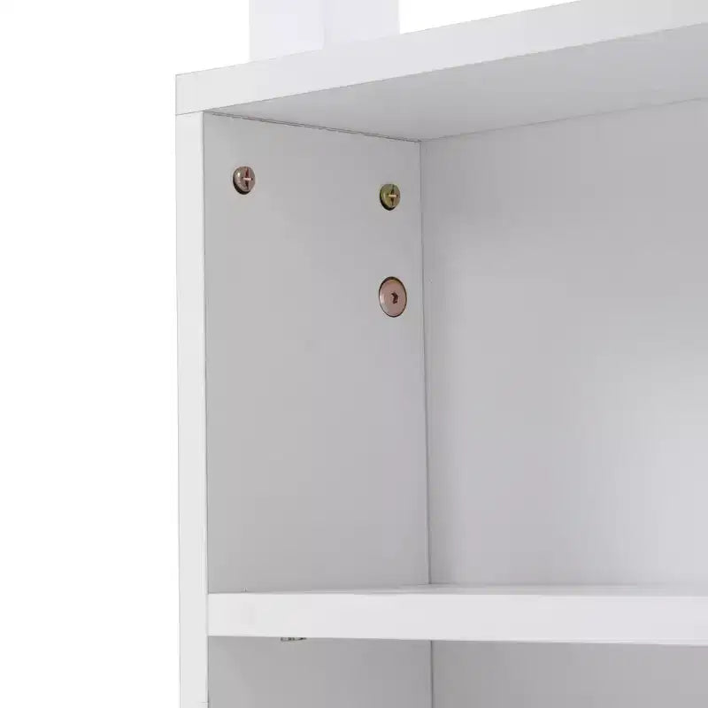 Queen Over Queen Wood Bunk Bed with Built-in Storage Cabinets, Charging Station, Ladder and Safety Guardrails