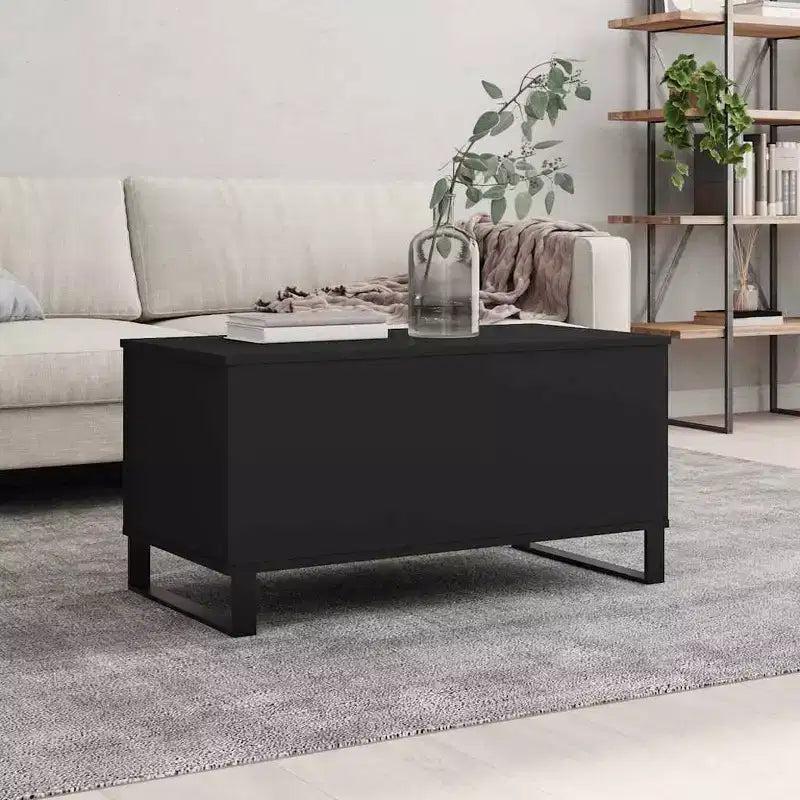 Coffee Table White Engineered Wood, Metal Medium Coffee Table