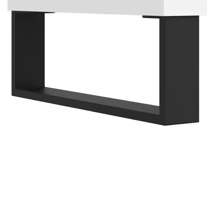 Coffee Table White Engineered Wood, Metal Medium Coffee Table