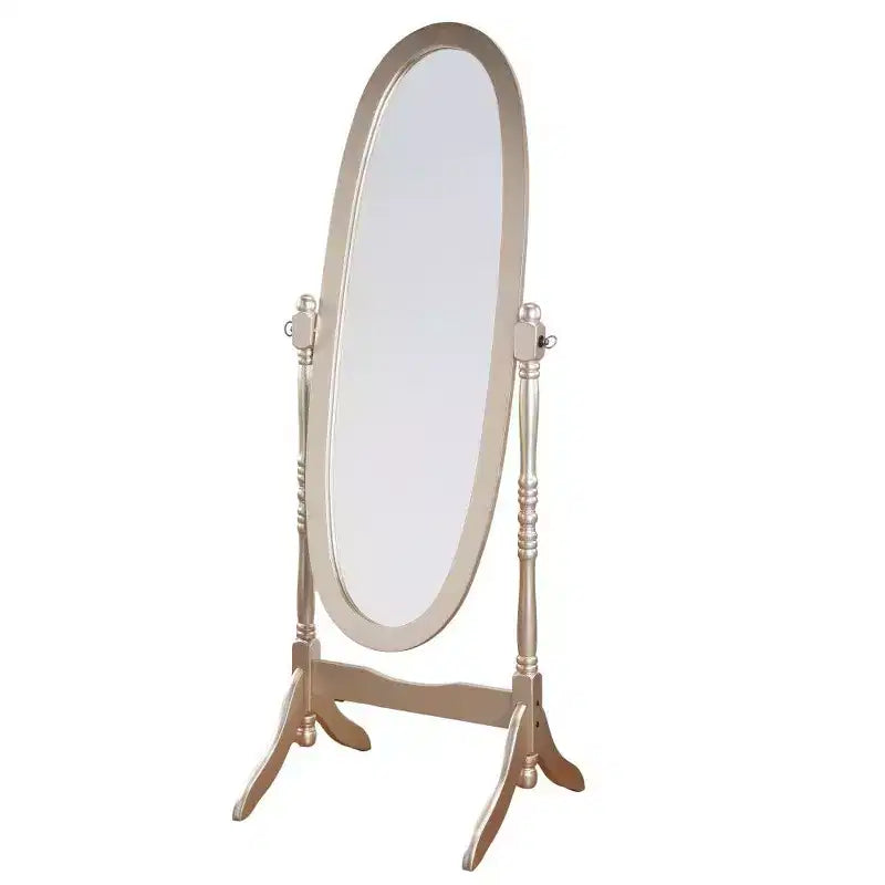 Oval Full Length Mirror, Vanity Mirror with Wood Frame for Bedroom, Living Room, Cloakroom