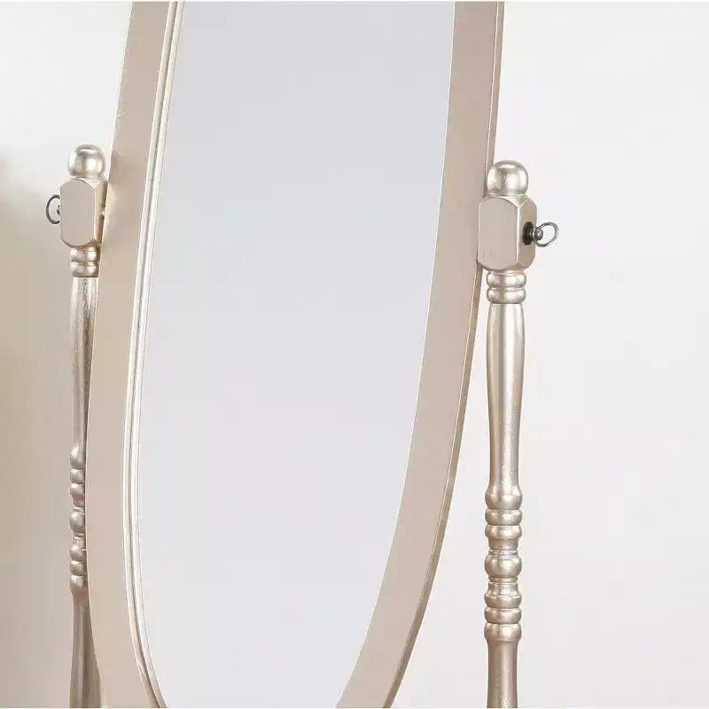Oval Full Length Mirror, Vanity Mirror with Wood Frame for Bedroom, Living Room, Cloakroom