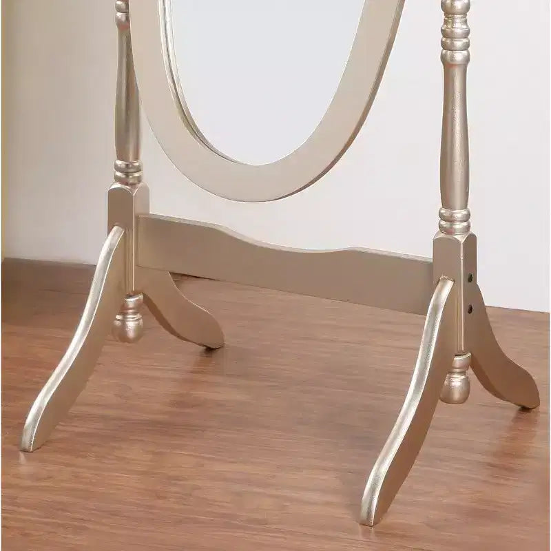 Oval Full Length Mirror, Vanity Mirror with Wood Frame for Bedroom, Living Room, Cloakroom
