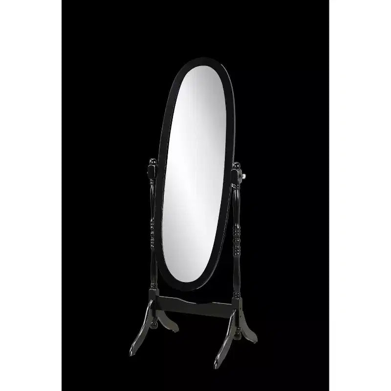 Oval Full Length Mirror, Vanity Mirror with Wood Frame for Bedroom, Living Room, Cloakroom