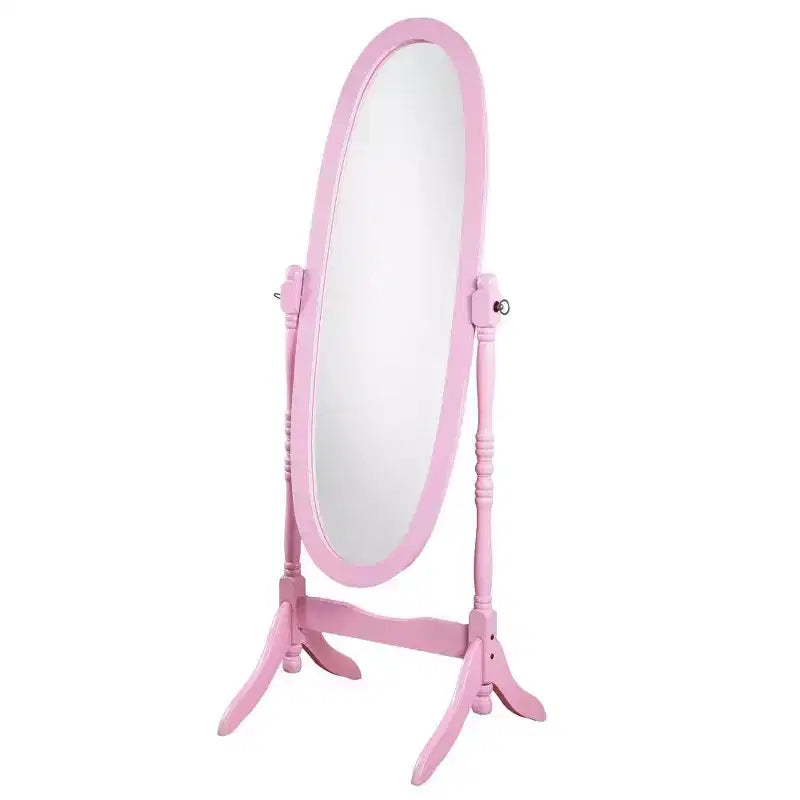 Oval Full Length Mirror, Vanity Mirror with Wood Frame for Bedroom, Living Room, Cloakroom