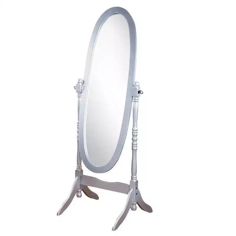 Oval Full Length Mirror, Vanity Mirror with Wood Frame for Bedroom, Living Room, Cloakroom