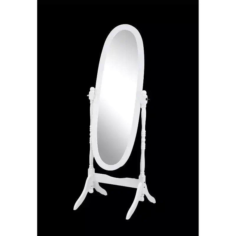 Oval Full Length Mirror, Vanity Mirror with Wood Frame for Bedroom, Living Room, Cloakroom