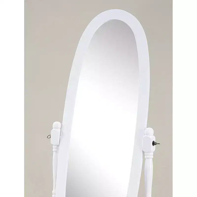 Oval Full Length Mirror, Vanity Mirror with Wood Frame for Bedroom, Living Room, Cloakroom