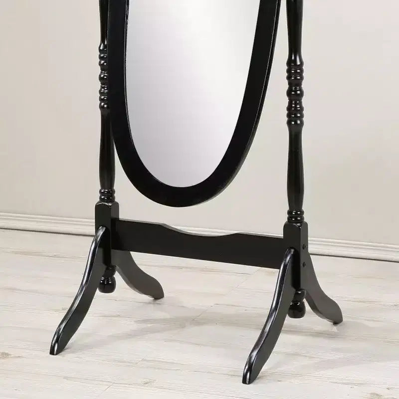 Oval Full Length Mirror, Vanity Mirror with Wood Frame for Bedroom, Living Room, Cloakroom