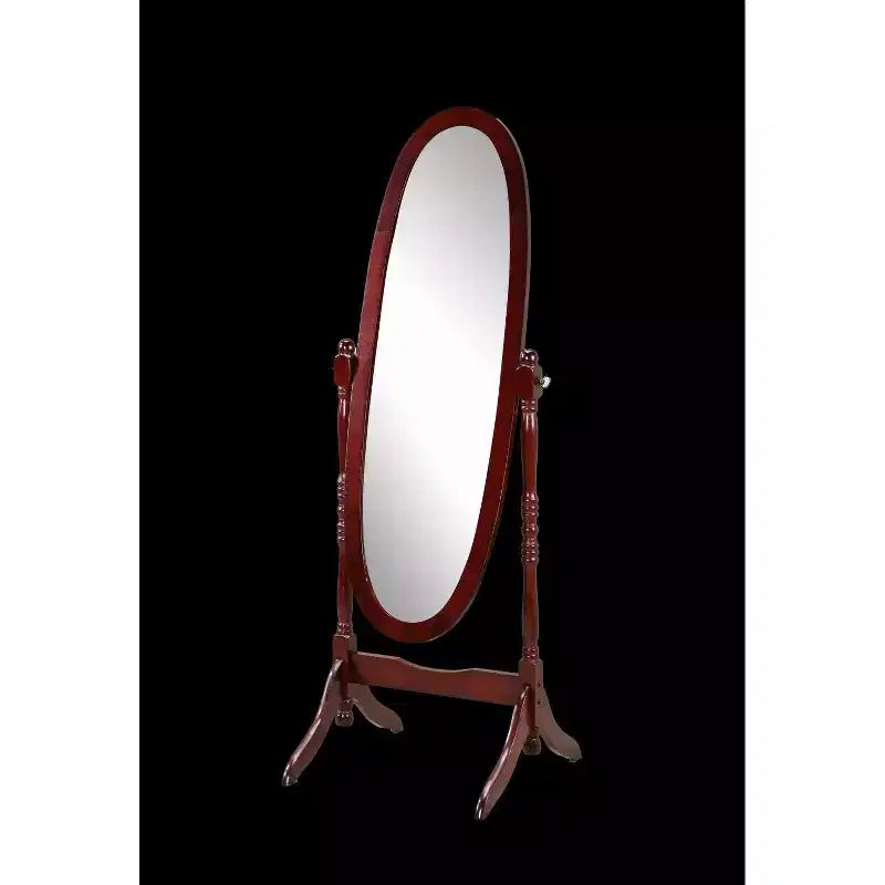 Oval Full Length Mirror, Vanity Mirror with Wood Frame for Bedroom, Living Room, Cloakroom