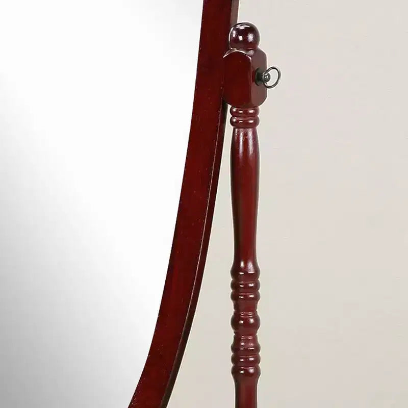 Oval Full Length Mirror, Vanity Mirror with Wood Frame for Bedroom, Living Room, Cloakroom