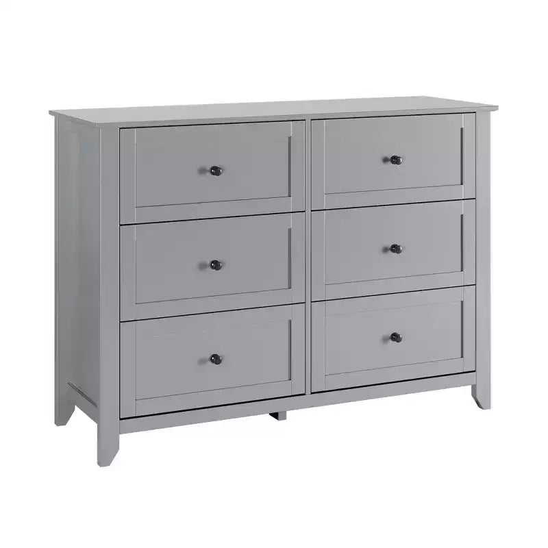 6 Drawers Dresser for Bedroom, Set of 2 Farmhouse Wood Chest of Drawers for Clothes, Storage Dressers Organizer with Handles & Deep Drawers