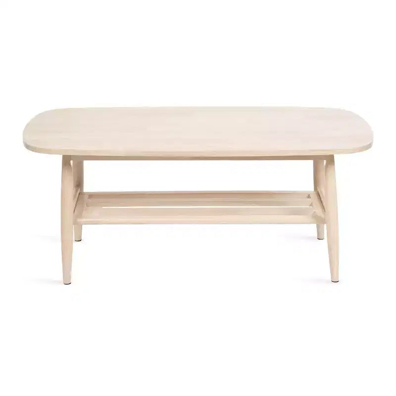 Two-Tier Wood Coffee Table, 44x22x18, Natural