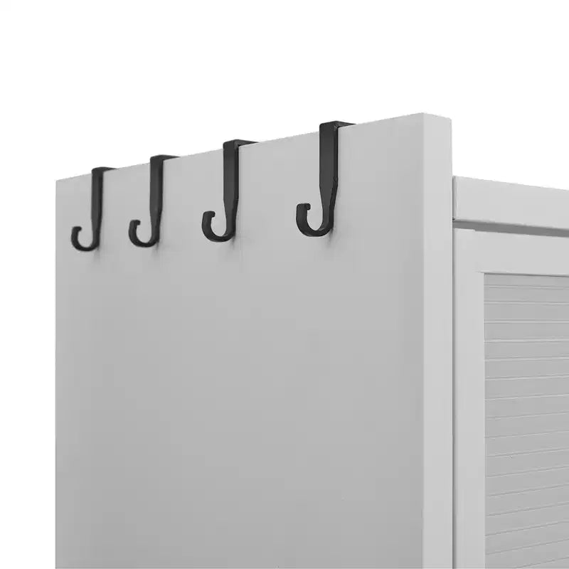 Tall kitchen food cabinet with 6-layer flip-top doors, pegboard, spacious, adjustable, and stylish metal food storage cabinet