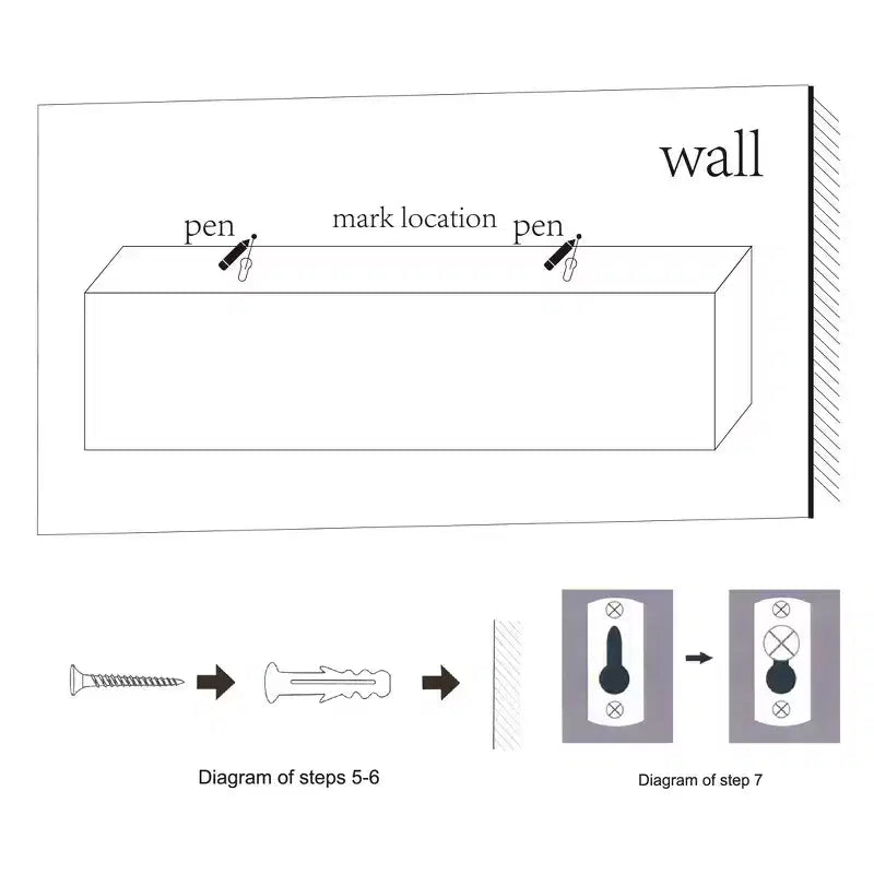 17.72 White Floating Shelf C invisible-bracket wood wall mount, perfect bathroom/bedroom/kitchen dcor or book/plant display, easy install.