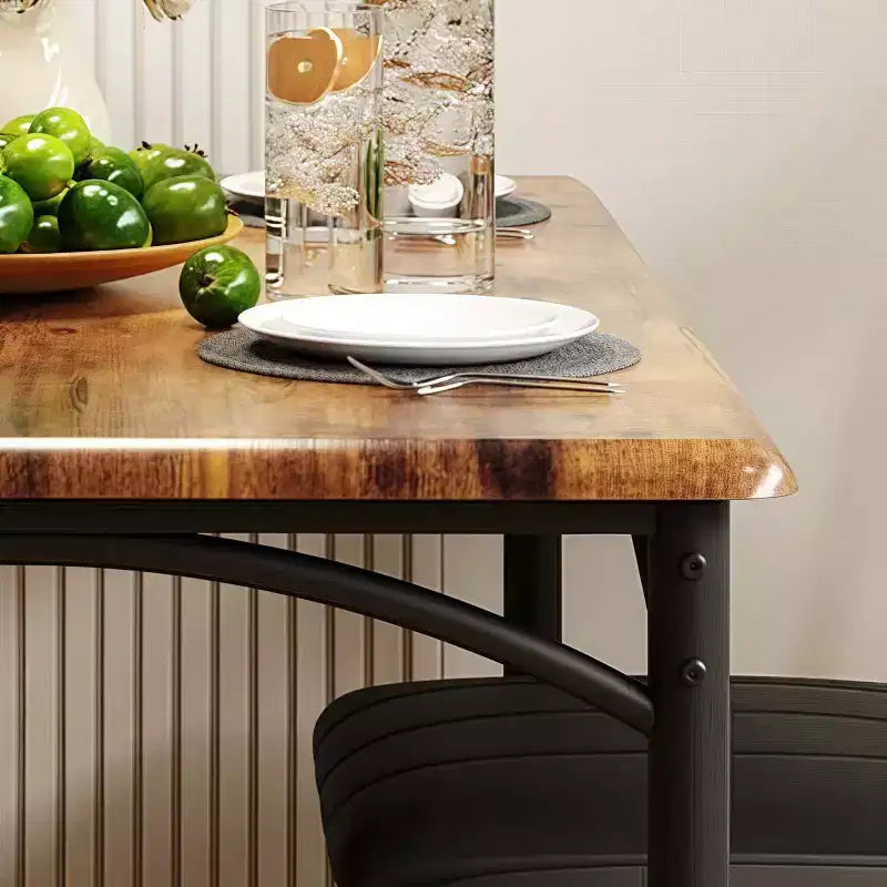 4-Piece Dining Set with Table, 2 Chairs & Bench, Retro Style Space-Saving Kitchen Table for Small Spaces, Kitchen, Apartments
